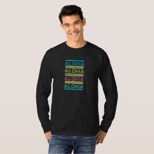 Farbiges modernes hawaiianisches ALOHA-Design T-Shirt