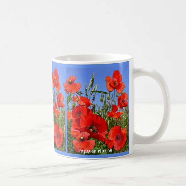 Farbiges Mohnfeld Kaffeetasse (Rechts)