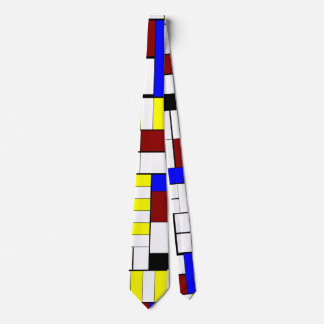 Farbiges Mondrianisches Stil, Rot, Blau, Gelbes Mu Krawatte