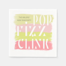 Farbiges Monogramm des neuen Party Serviette