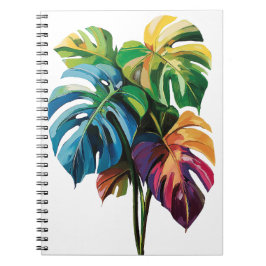 Farbiges Monsterer-Leaf-Notebook Notizblock