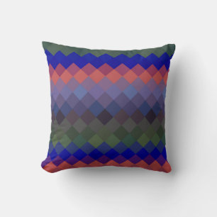 Farbiges Mosaik Diamond Geometric Muster #12 Kissen