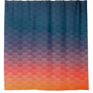 Farbiges Mosaik. Hintergrund des geometrischen Hip Duschvorhang