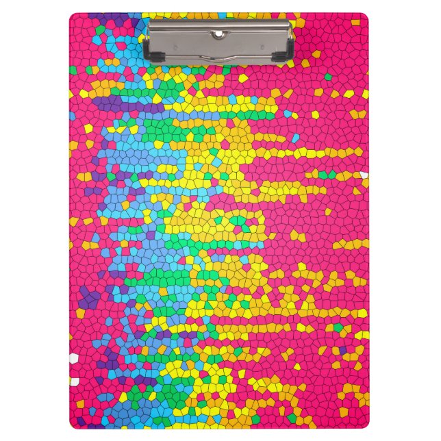 Farbiges Mosaikmuster Klemmbrett (Vorderseite)