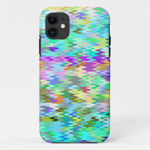 Farbiges Mosaikwellenmuster #2 iPhone 11 Hülle