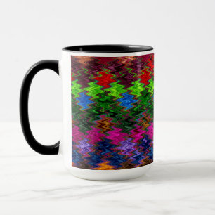 Farbiges Mosaikwellenmuster #2 Tasse