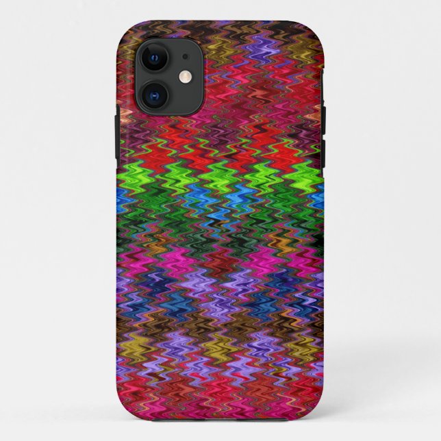 Farbiges Mosaikwellenmuster #4 Case-Mate iPhone Hülle (Rückseite)
