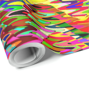 Farbiges Mosaikwellenmuster #4 Geschenkpapier