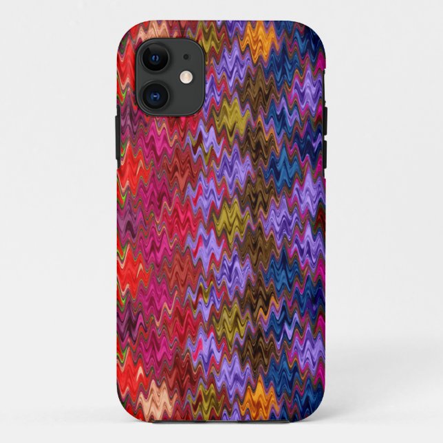 Farbiges Mosaikwellenmuster #5 Case-Mate iPhone Hülle (Rückseite)