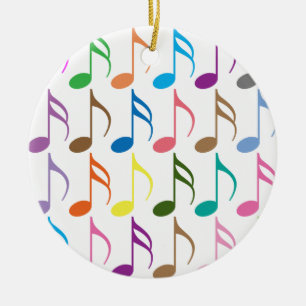 Farbiges musikalisches Notenmuster Keramik Ornament