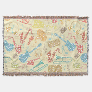 Farbiges Muster Abstrakter Musikinstrumente Decke