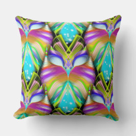 Farbiges Muster aus Cyan und Black Oracle Kissen