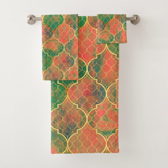 Farbiges Muster Badhandtuch Set (Insitu)