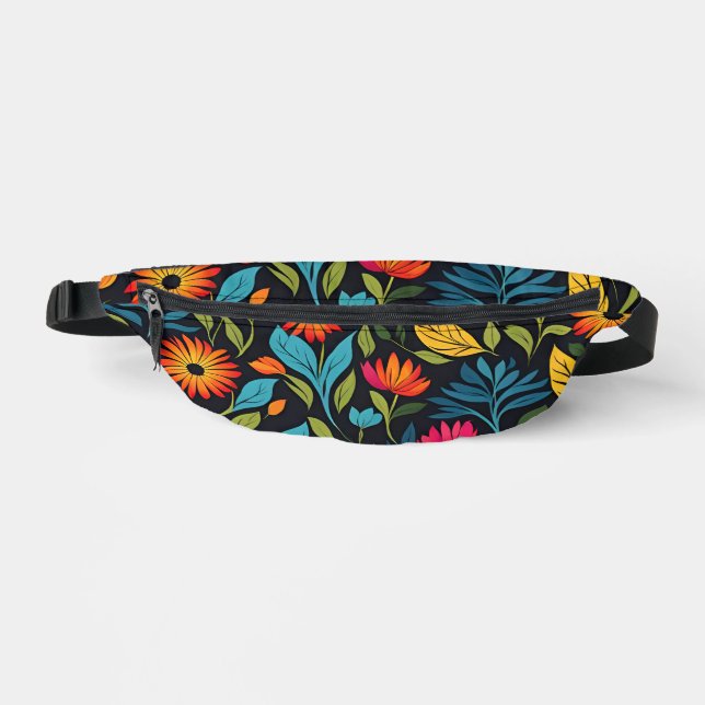 Farbiges Muster der Blume Bauchtasche (Vorderseite)