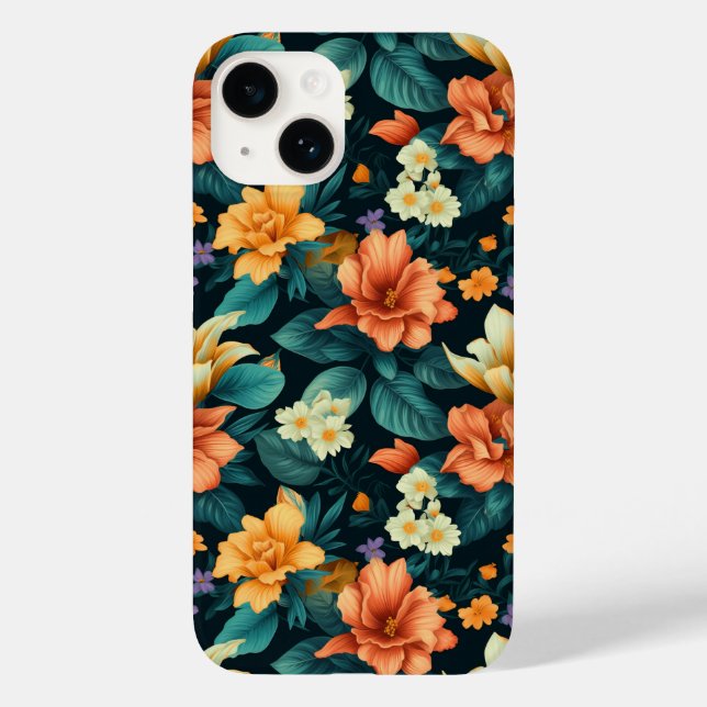 Farbiges Muster der Blume Case-Mate iPhone Hülle (Rückseite)