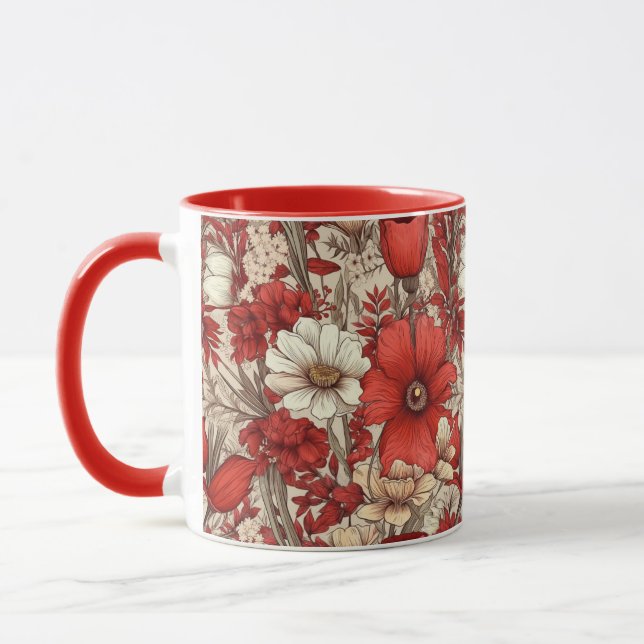 Farbiges Muster der Blume Tasse (Links)