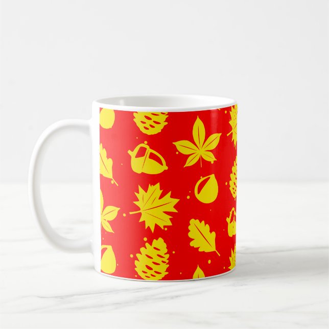 Farbiges Muster der grafischen Natur Kaffeetasse (Links)