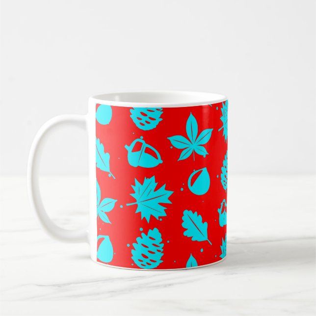 Farbiges Muster der grafischen Natur Kaffeetasse (Links)
