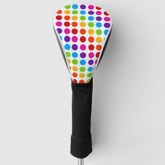 Farbiges Muster der Regenbogenkreise Golf Headcover (Vorderseite)