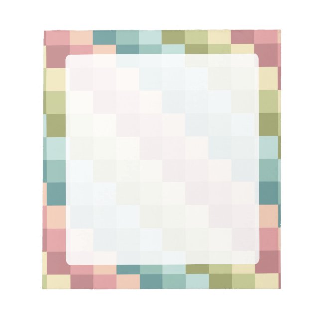Farbiges Muster des Regenbogengitters Notizblock (Vorderseite)
