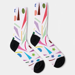 Farbiges Muster für Abstrakte geometrische Formen Socken