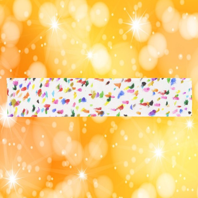 Farbiges Muster für Abstrakte Punkte Kurzer Tischläufer (A pretty table runner with a color abstract dot pattern.)