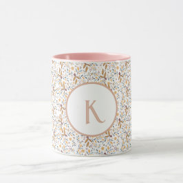 Farbiges Muster für die Blume der Feder Tasse