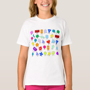 Farbiges Muster für geometrische 2D- und 3D-Formen T-Shirt