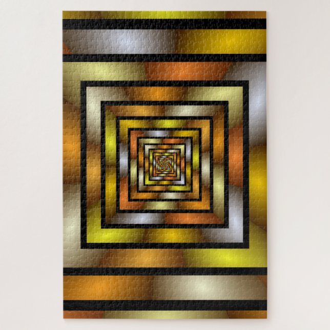 Farbiges Muster für leuchtendes Fraktal Puzzle (Vertikal)