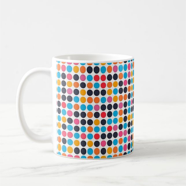 Farbiges Muster Kaffeetasse (Links)