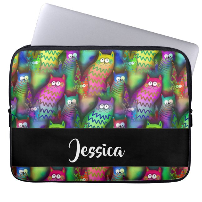 Farbiges Muster Laptopschutzhülle (Vorderseite)