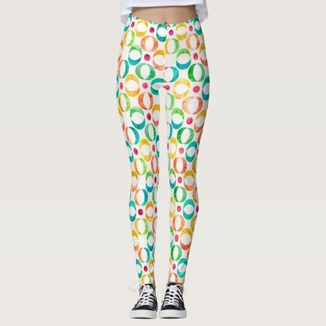 Farbiges Muster Leggings (Vorderseite)