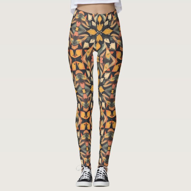 Farbiges Muster Leggings (Vorderseite)