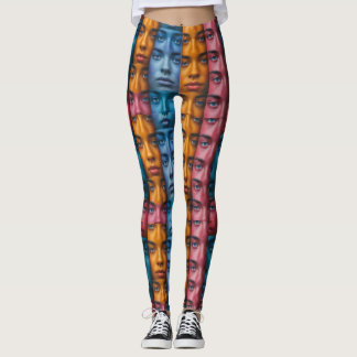 Farbiges Muster Leggings
