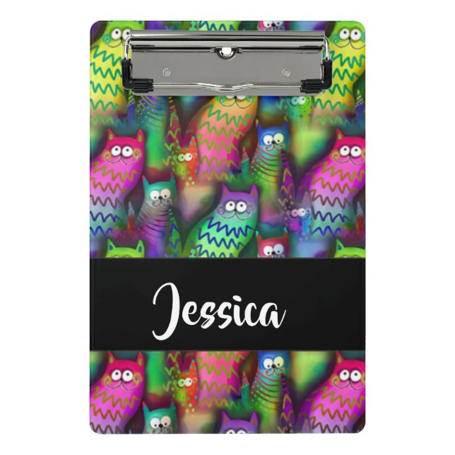 Farbiges Muster Mini Klemmbrett (Vorderseite)