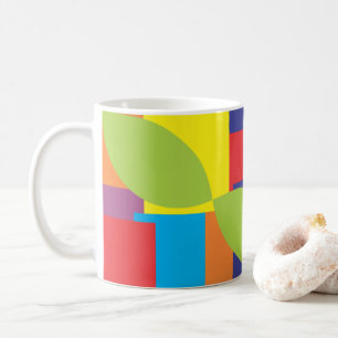 Farbiges Muster mit Abstraktem geometrischem Quadr Kaffeetasse