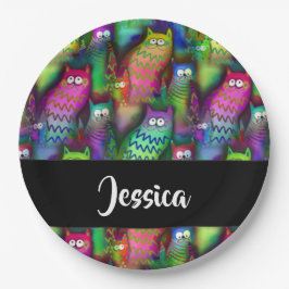 Farbiges Muster Pappteller