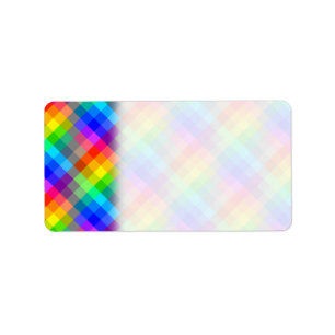 Farbiges Muster. Regenbogenfarben. Adressaufkleber