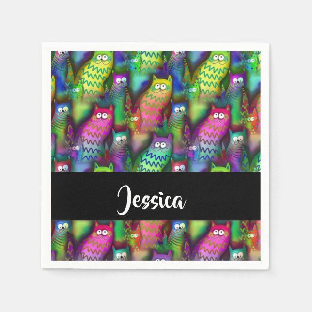 Farbiges Muster Serviette (Vorderseite)