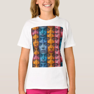 Farbiges Muster T-Shirt