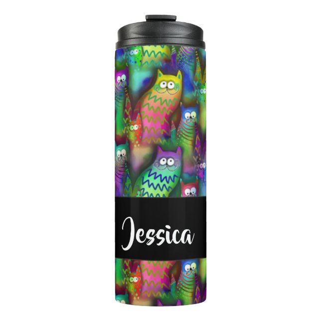 Farbiges Muster Thermosbecher (Vorderseite)