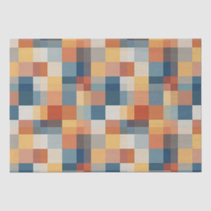 Farbiges Muster zufälliger geometrischer Formen Seidenpapier