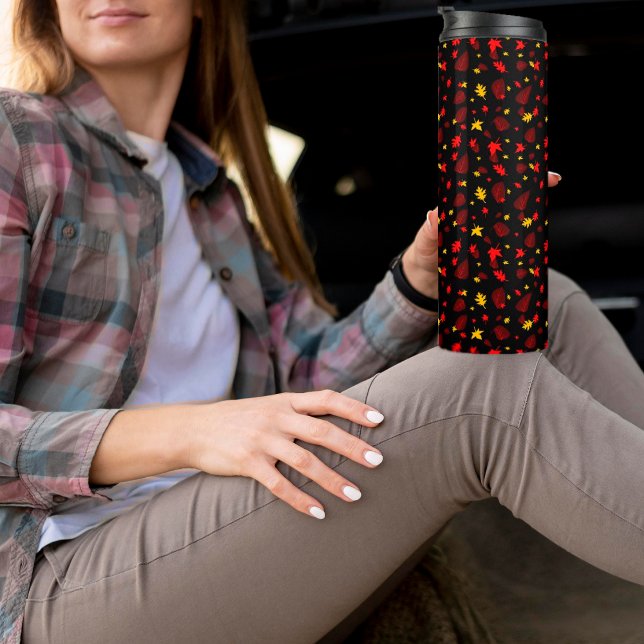 Farbiges Musterleaf Thermosbecher (Von Creator hochgeladen)