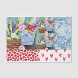 Farbiges Musterteppichpapier für DIY Seidenpapier