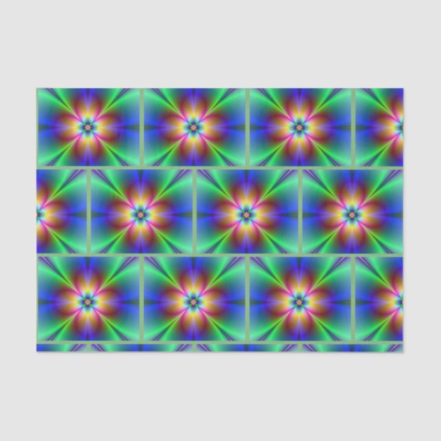 Farbiges Neon Daisy Tissue Paper Seidenpapier (Vorderseite)