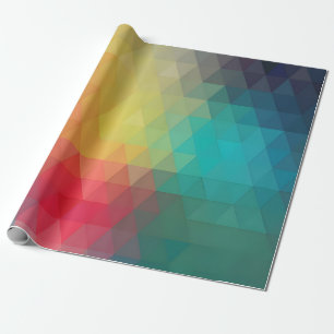Farbiges Neon-Glas-Muster Geschenkpapier