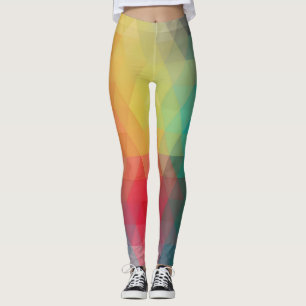 Farbiges Neon-Glas-Muster Leggings