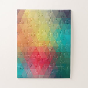 Farbiges Neon-Glas-Muster Puzzle