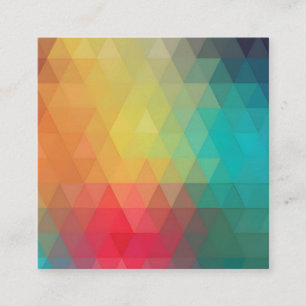 Farbiges Neon-Glas-Muster Quadratische Visitenkarte