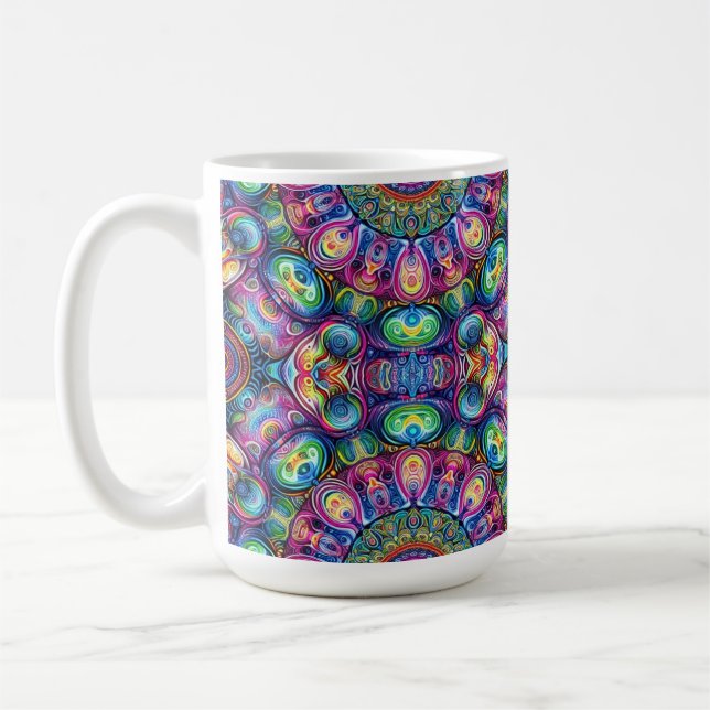 Farbiges Neondesign Kaffeetasse (Links)